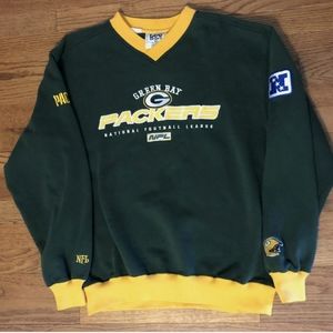 VTG Lee Sport Men M Green Bay Packers Pullover Sweatshirt